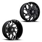 22x8.25 D741 Fuel Runner Blk 05-UP FORD 19-UP DODGE DUALLY Wheels 8x200 Set of 6