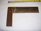Square, Vintage Wooden Handle with 9" Long Blade Square, Nice Patina