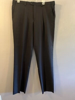 Stacy Adams Mens Blk Suit Pants NWT $399 Unhemmed 42L - Image 1 of 4