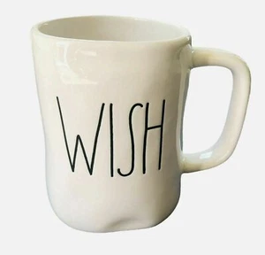 Taza Rae Dunn WISH Café Té Granja Decoración por Magenta Hoyuelo Blanco/Marfil Taza - Imagen 1 de 3