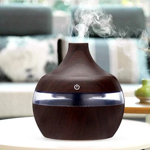 Air Aroma Essential Oil Diffuser LED Aroma Aromatherapy Humidifier (Brown) NEW - Picture 1 of 7