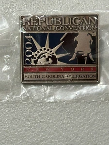 Convención Nacional Republicana RNC 2004 - Prendedor de solapa delegación de Carolina del Sur - Imagen 1 de 2
