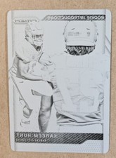 2017 PANINI PRIZM BLACK PRINTING PLATE KAREEM HUNT ONE OF ONE 1/1