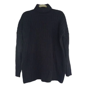 Garnet Hill Womens Sweater Size XS Knit Turtleneck Wool Blend Ribbed Long Sleeve - Picture 1 of 6