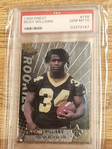 1999 Topps Finest W/O COATING #158 Ricky Williams PSA 10 RC Rookie - Picture 1 of 4