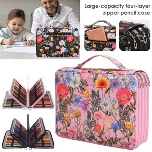 200 Slots Colored Pencil Case with Zipper 4 Layers Oxford Pencil Storage..·∫ .f - Picture 1 of 14