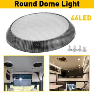 RV Interior LED Lights 12V Switched Round Ceiling Light Fixture Camper Trailer - Picture 1 of 10