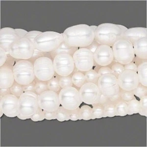 Diez hebras de perlas cultivadas de agua dulce de 4-10 mm formas mixtas * - Imagen 1 de 1