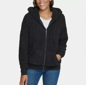Chaqueta Andrew Marc Para Mujer Negra Polar Cremallera Completa Talla GRANDE - Imagen 1 de 2