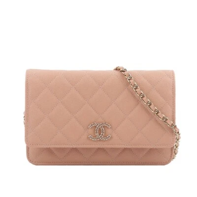Chanel 23P Beige Caviar Cartera con Cadena WOC Dorado Logo CC Bolso Bandolera de Hombro Foto 1 de 4