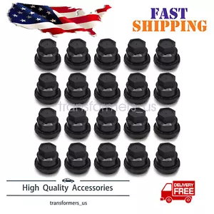 20 Pcs Black Lug Nut Covers Cap M24-2.0 Hex 19mm for S10 BLAZER GMC JIMMY SONOMA - Picture 1 of 7