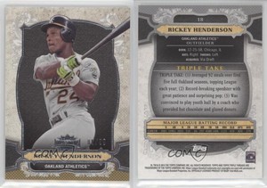 2014 Topps Triple Threads Gold /99 Rickey Henderson #18 HOF