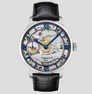 Reloj/correa de cuero Tissot Chemin Des Tourelles T099405A 42 mm acero inoxidable Foto 1 de 2