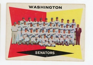Vintage Baseball 1960 TOPPS - #43 WASHINGTON SENATORS TEAM - Picture 1 of 2