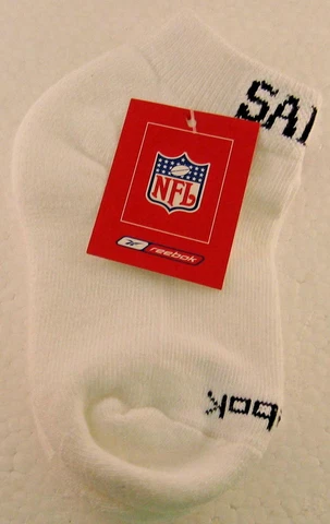 NFL New Orleans Saints White Youth Ankle Socks, Size 6-8 1/2 Cover