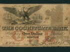 $1 1852 The Cochituate Bank - Boston Obsolete Banknote * Paper Currency