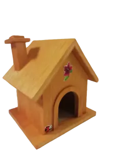 Mini Deko-Hundehütte Haus Holz Geschenk Hund Geldgeschenk - Picture 1 of 5