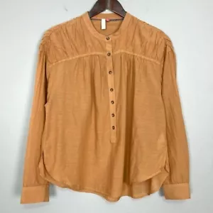 Camicetta Anthropologie Pilcro Ruched Henley donna taglia S Popover leggera - Foto 1 di 10