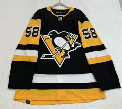 Camiseta deportiva auténtica Adidas de Kris Letang Pittsburgh Penguins Stitch NHL Hockey Talla 52 Foto 1 de 4