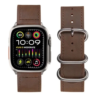 ULTRA SUPPLY CO. Genuine Leather Strap for Apple Watch Ultra 3, Ultra 2 & Ultra 1 49mm