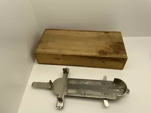 Antique Metal Shoe Sizer With Original Wooden Box PAT Dec,5,1911 - Picture 1 of 14