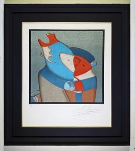 MIHAIL CHEMIAKIN LITHOGRAPH (New York/Russia, Born 1943) Two Figures Signed - Picture 1 of 5