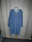 Long Sleeve Dresses ,1X,0X.LG, Croft & Barrow ,Chambray Blue ,100% cotton NWT