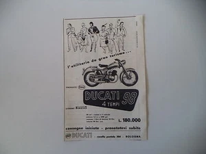 advertising Pubblicità 1953 MOTO DUCATI 98 4 TEMPI - Foto 1 di 1