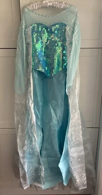 Disfraz de Elsa Persiguiendo Luciérnagas Disney Frozen Ultimate 10-12 Vestido Largo con Tren Foto 1 de 4