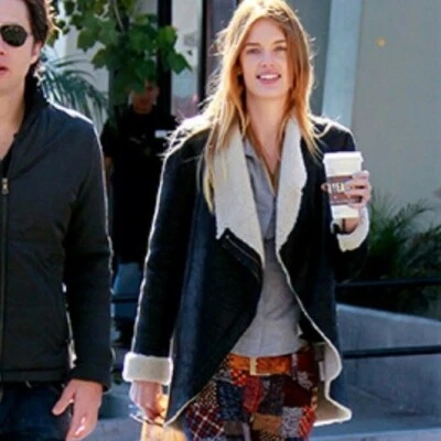 HELMUT LANG $2,195  WEATHERED LEATHER SHEARLING JACKET COAT SIZE M - Image 1 of 4