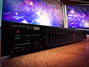 SANSUI SE-77 BLACK ๐RaRe๐ Vintage Stereo Graphic Equalizer - Picture 1 of 5