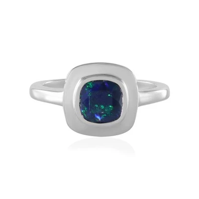 Cavill Opal Ring Damen 0,47ct Äthiopisch Sterlingsilber Platin Blau Grün- - Bild 1 von 4