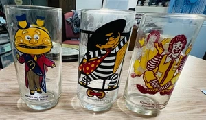Ronald McDonald Collector Glasses Set of 3 – Ronald, Mayor McCheese, Hamburglar - Picture 1 of 13