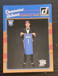 2016-17 Panini Donruss DOMANTAS SABONIS Rookie Card RC #161 Thunder - Picture 1 of 2