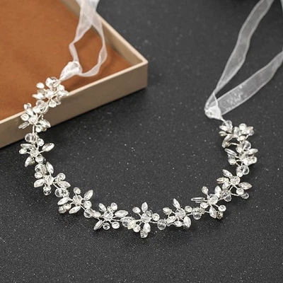  Accessorio Capelli Sposa Matrimonio Copricapo Nuziale Gioielli Per Donna - Immagine 1 di 4