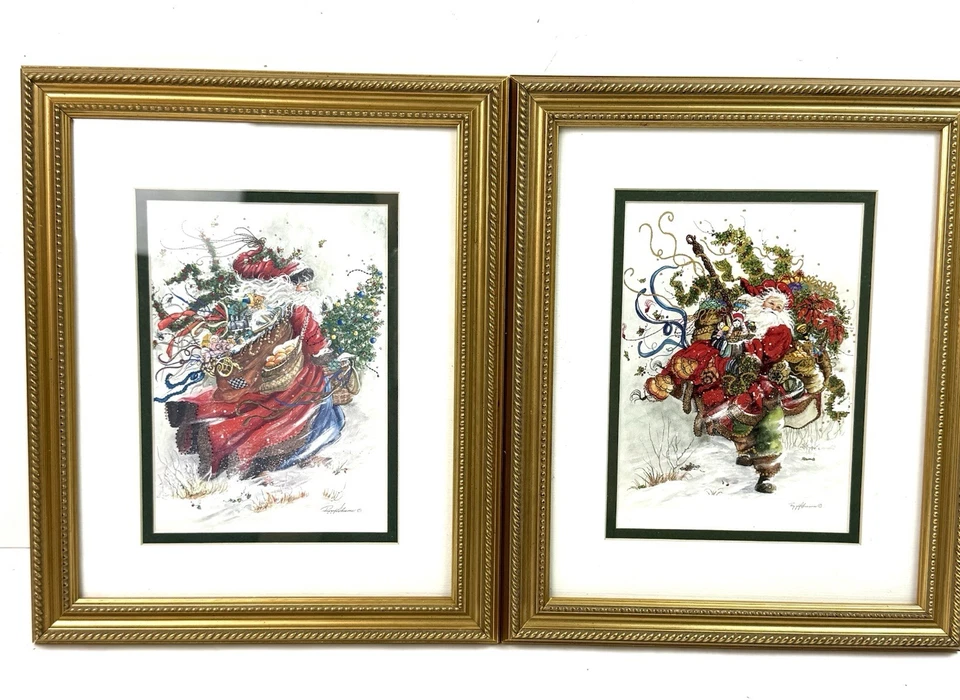 Two Framed/Signed Peggy Abrams Christmas Prints - Image 1 of 4