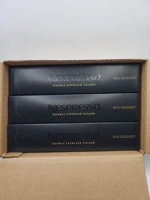 3 caixas de cápsulas Nespresso duplo expresso Chiaro total 30ct validade 28/02/2025 - Imagem 1 de 4