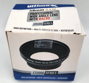 Ultimaxx 0,43X Weitwinkel 58mm Makro Kamera Objektiv mit mehrfach beschichtetem Glas - Bild 1 von 2