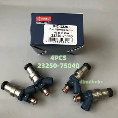 4X DENSO Fuel injectors For Toyota Tacoma 2.4L 1995-2000 I4 23250-75040 - Изображение 1 из 4