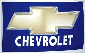 Chevrolet Premium Bowtie Gold & Blue Flag 3' x 5' Indoor Outdoor (USA Seller) - Picture 1 of 3