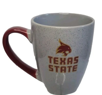 Grey W/ Maroon And Gold Texas State University Bobcats Logo Mug - Image 1 of 4