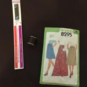 Brown double Knit fabric 60 x 58" Stretch Pattern skirt size 14 zipper - Picture 1 of 3