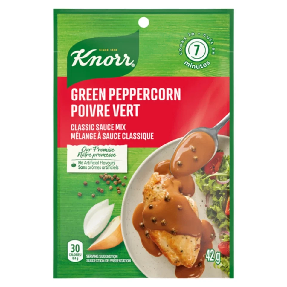 12 упаковок классического соуса со вкусом зеленого перца Knorr 42 г каждая - Изображение 1 из 1