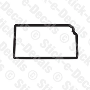 KANSAS STATE OUTLINE Vinyl Decal Sticker STATE Pride KS - Picture 1 of 2