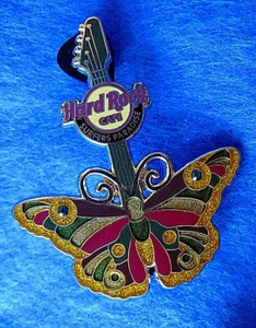 GUITARRA SURFERS PARADISE GEM STONE BUTTERFLY SERIE 2011 Hard Rock Café PIN LE100 - Imagen 1 de 1