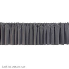 Window Treatments Gray Rod Pocket Curtain Topper Velvet Valance Panel Drapery