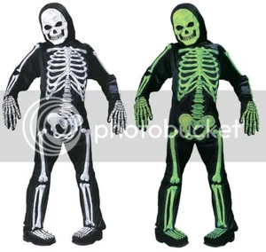 Child Totally Skelebones Green or White SKELETON Halloween Costume - Picture 1 of 1