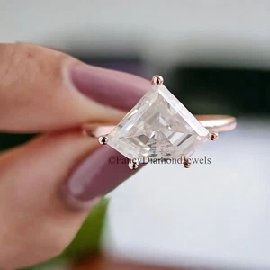 2.50 CT Shield Shape Moissanite Engagement Ring Prong Set Wedding Ring FD75 - Picture 1 of 9