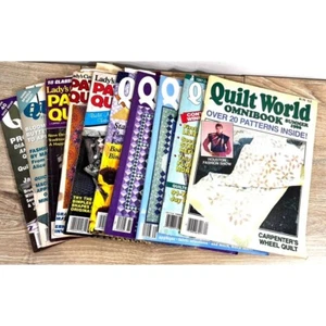 Vtg 10 Quilt Magazines Quilt World Traditional Quilter Ladys Circle Patchwork - Picture 1 of 5