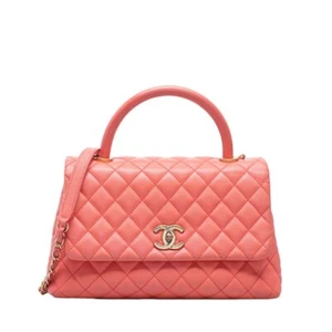 Chanel Pink Coco Handle Gold Chain Medium Tote Bag - Picture 1 of 19